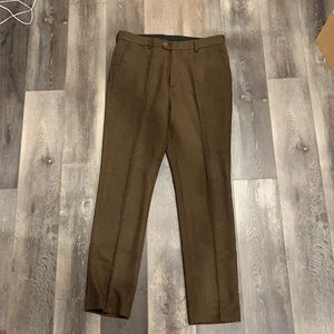 Brown Herringbone Trousers